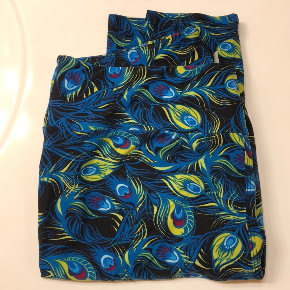 LulaRoe Peacock Leggings TC